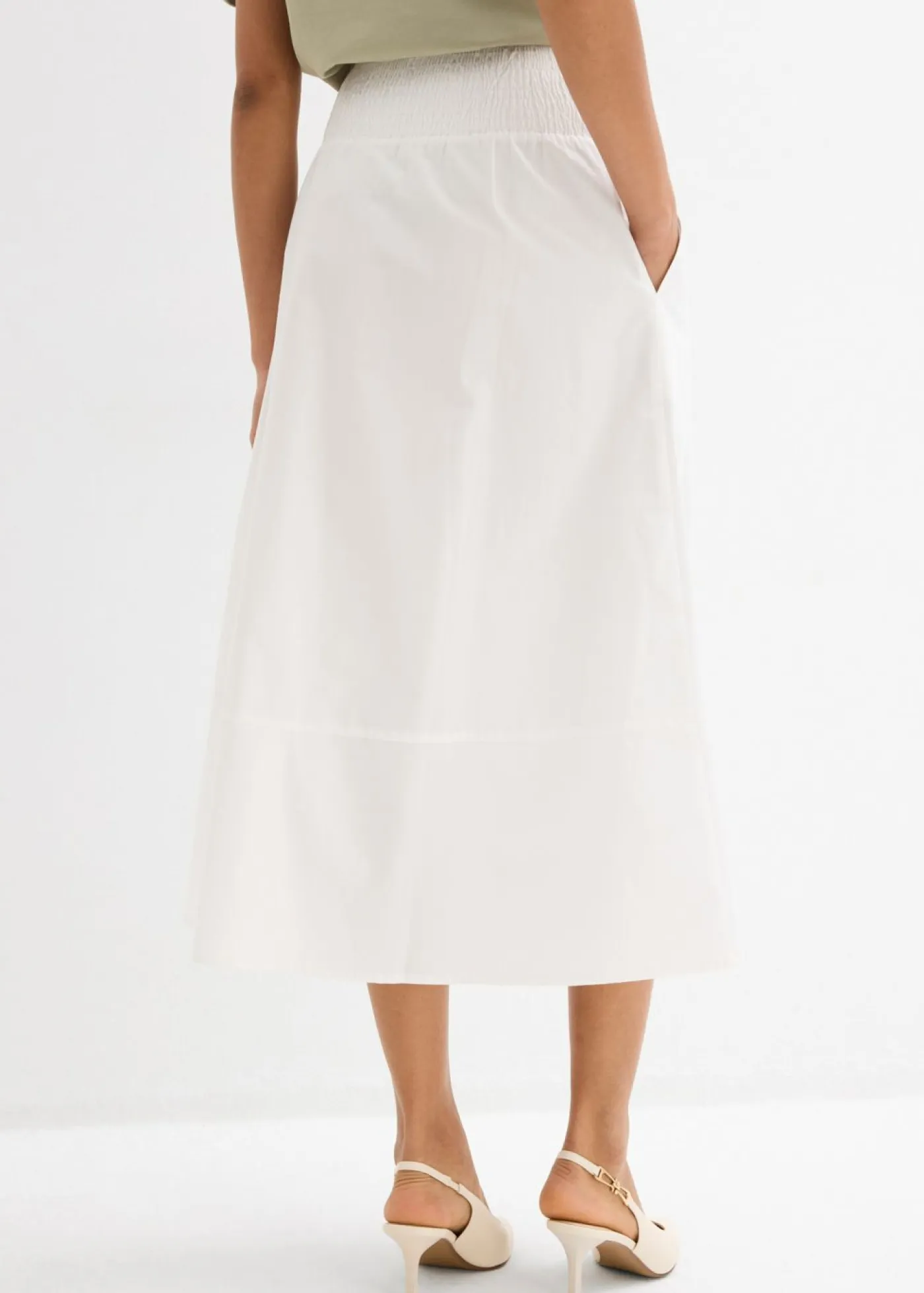 Mujer bonprix bonprix Falda midi de algodón puro