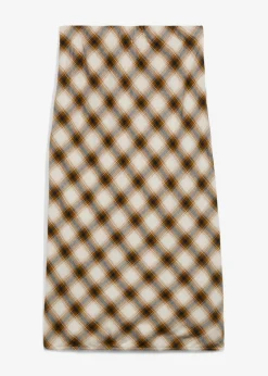 Mujer bonprix bonprix Falda midi de franela de algodón puro