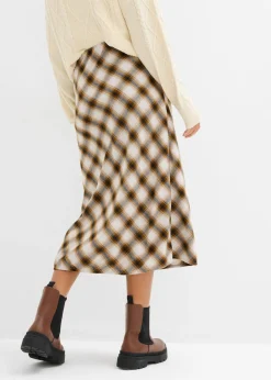 Mujer bonprix bonprix Falda midi de franela de algodón puro