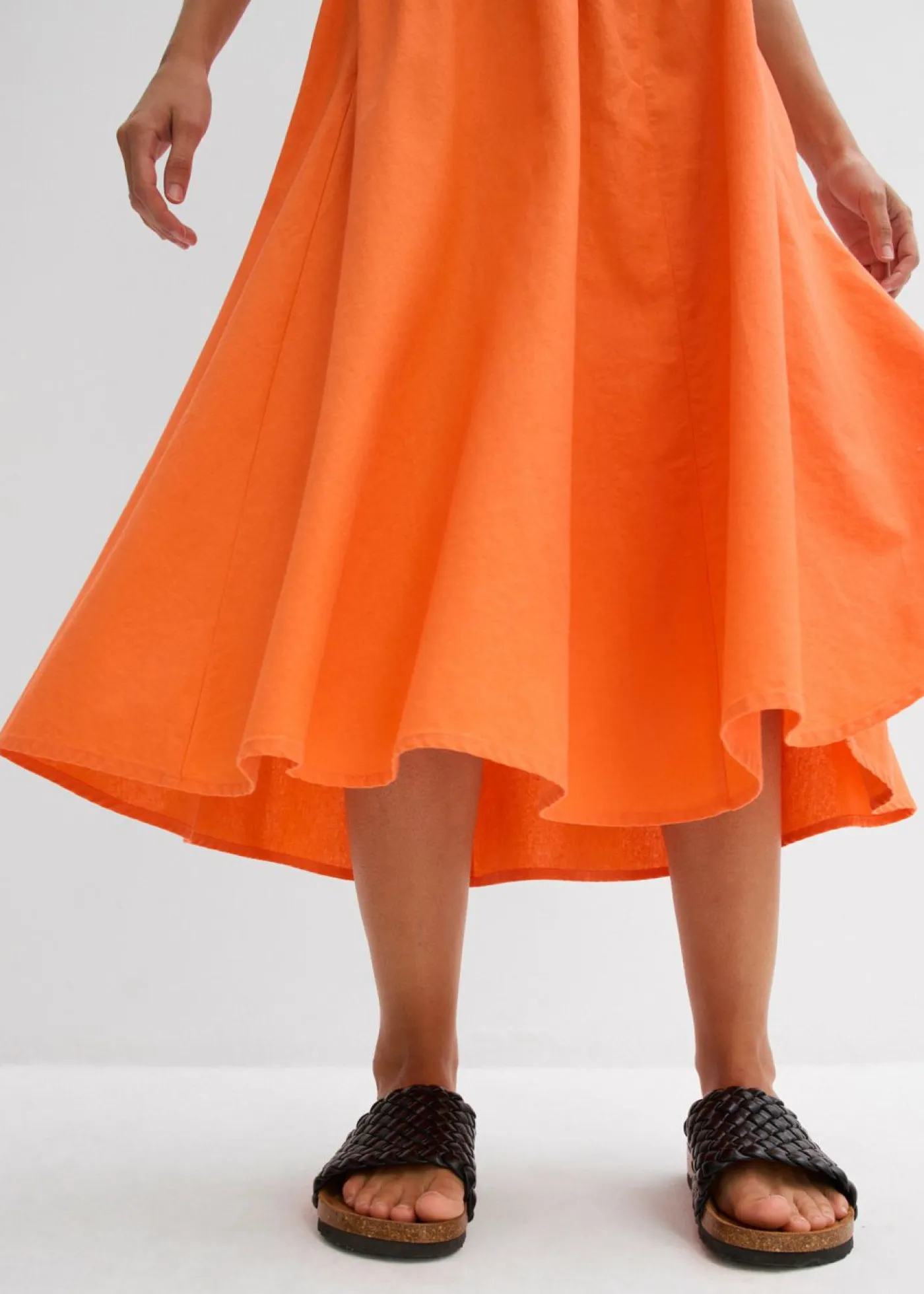 bonprix bonprix Faldas>Falda midi de mezcla de lino mango