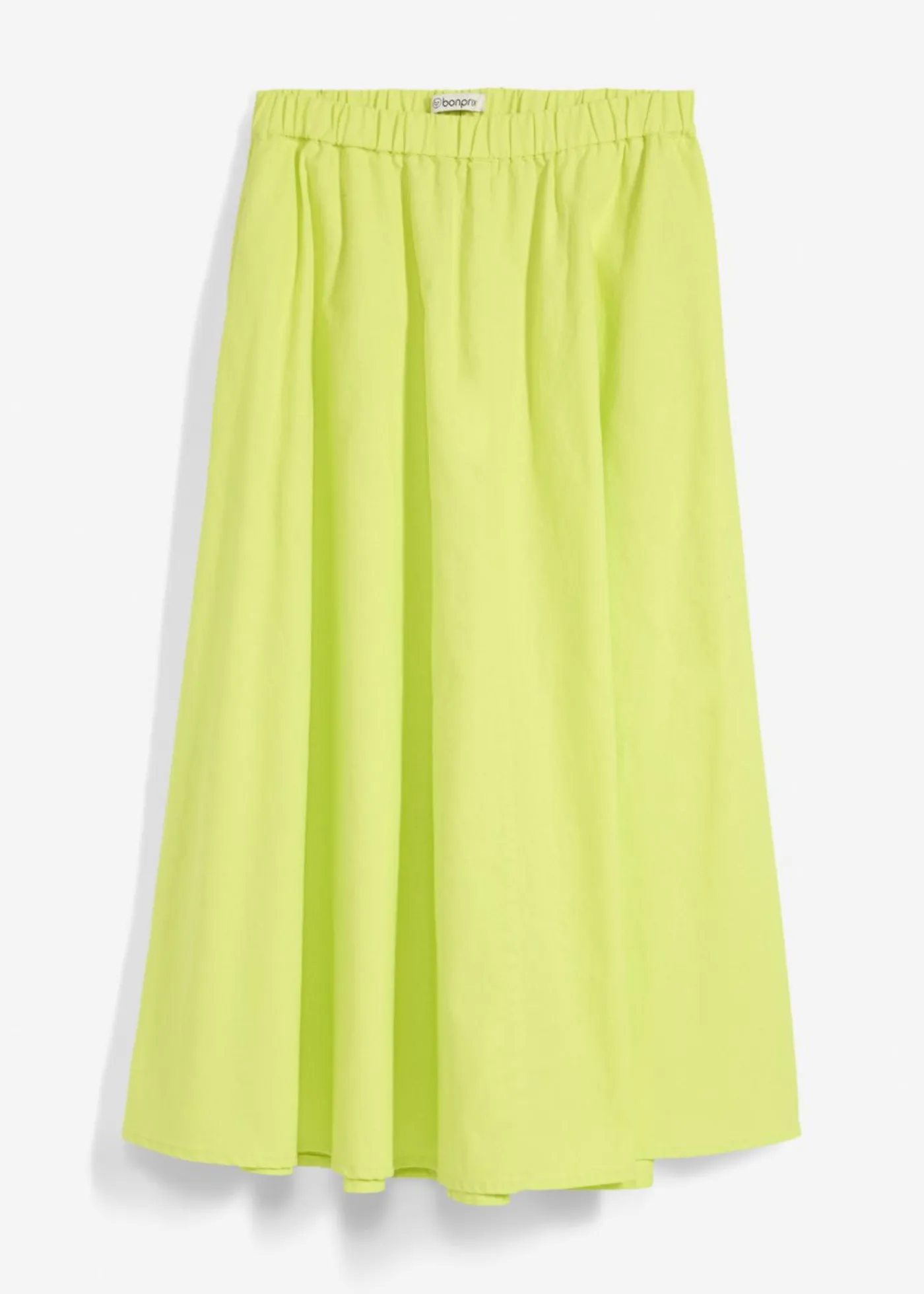 Mujer bonprix bonprix Falda midi de mezcla de lino