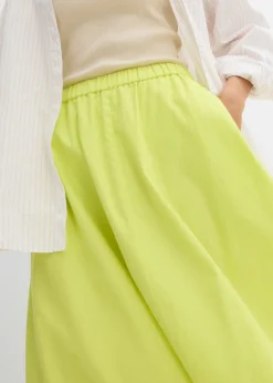 Mujer bonprix bonprix Falda midi de mezcla de lino