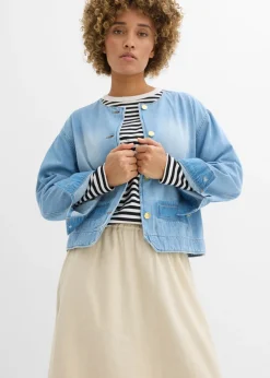 Mujer bonprix bonprix Falda midi de mezcla de lino ligero