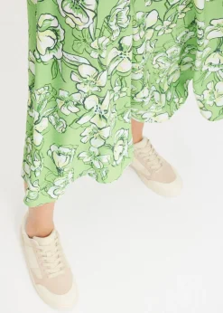 Mujer bonprix bonprix Falda midi de mezcla de viscosa fluida