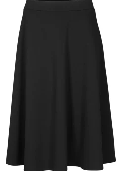 bonprix bonprix Faldas>Falda midi de mezcla de viscosa, por la rodilla Negro