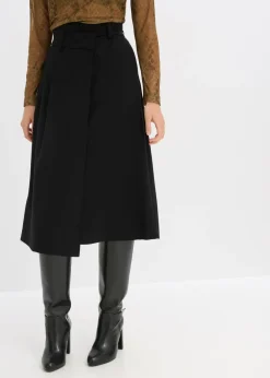 Mujer bonprix bonprix Falda midi de mezcla de viscosa