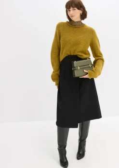 Mujer bonprix bonprix Falda midi de mezcla de viscosa