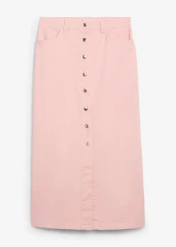 bonprix bonprix Faldas>Falda midi de sarga Rosa antiguo