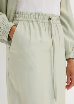 Mujer bonprix bonprix Falda midi de satén brillante