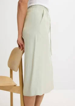 Mujer bonprix bonprix Falda midi de satén brillante