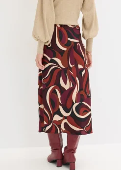 Mujer bonprix bonprix Falda midi de satén fluido