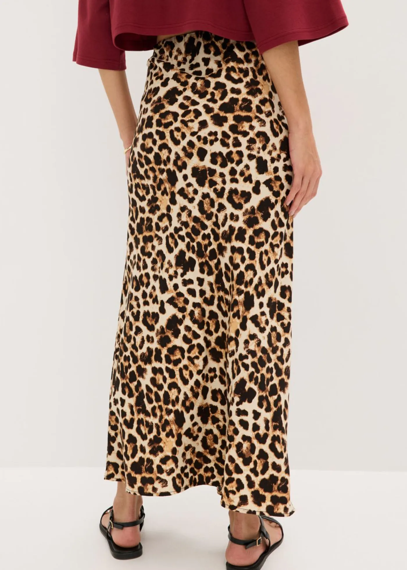 Mujer bonprix bonprix Falda midi de viscosa fluida