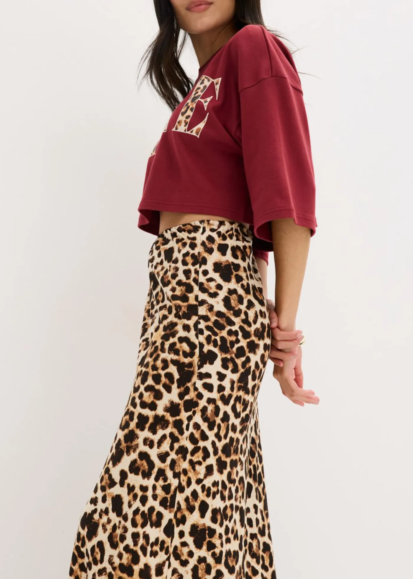 Mujer bonprix bonprix Falda midi de viscosa fluida