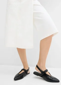 Mujer bonprix bonprix Falda pantalón de mezcla de algodón elástico