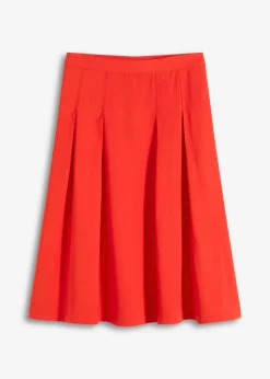 Mujer bonprix bonprix Falda plisada de mezcla de viscosa suave