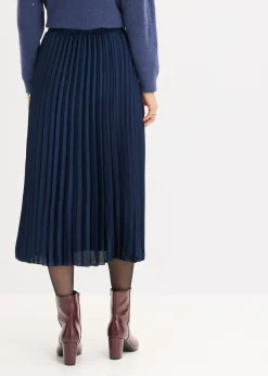 Mujer bonprix bonprix Falda plisada de satén fino