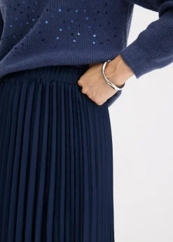 Mujer bonprix bonprix Falda plisada de satén fino