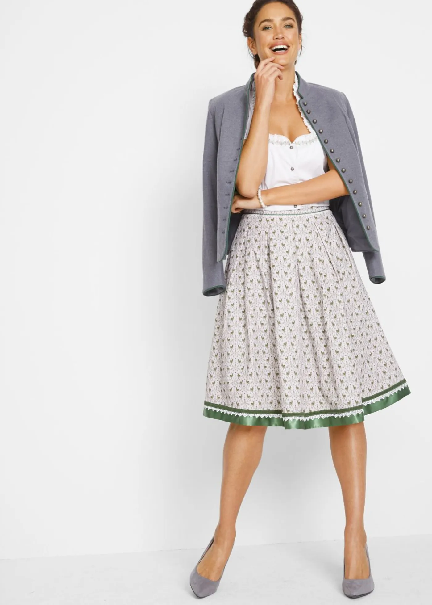 Mujer bonprix bonprix Falda tradicional hasta la rodilla