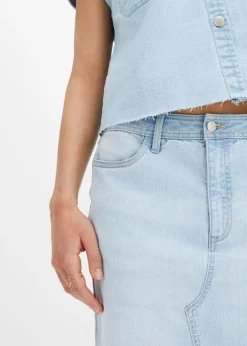 Mujer bonprix bonprix Falda vaquera con abertura