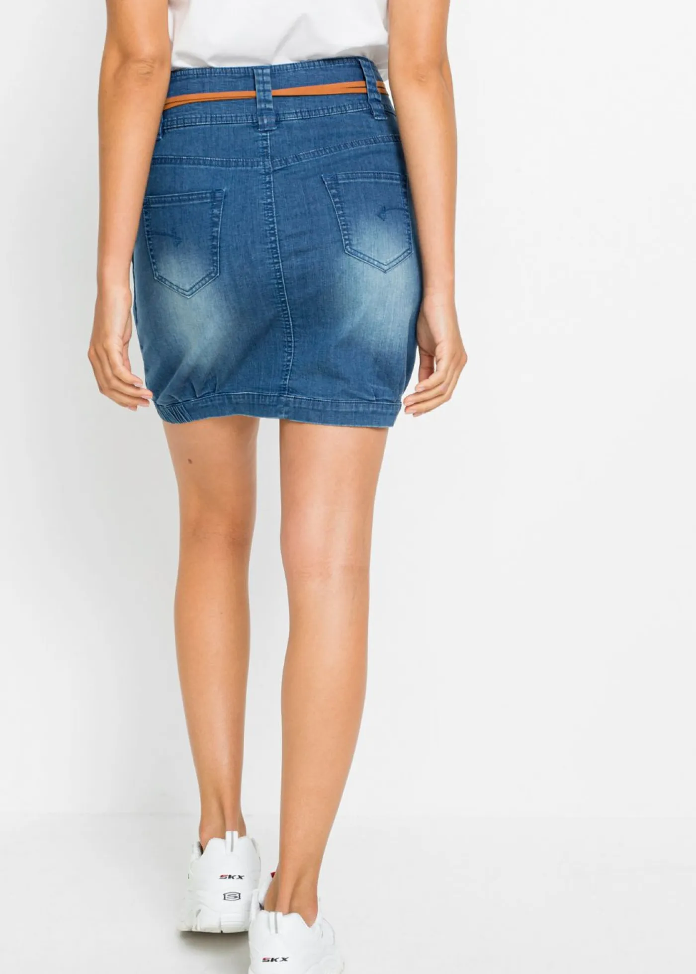 bonprix bonprix Faldas>Falda vaquera con cinturón Denim