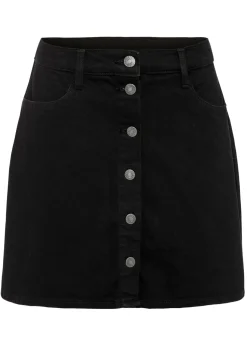 bonprix bonprix Faldas>Falda vaquera elástica Negro vaquero