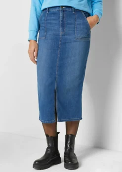 bonprix bonprix Faldas>Falda vaquera elástica Azul piedra usado