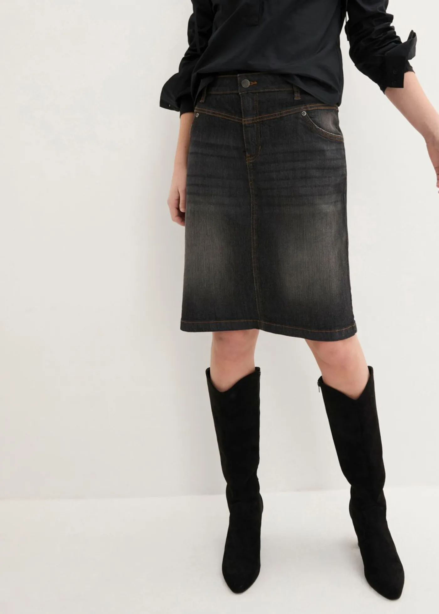 Mujer bonprix bonprix Falda vaquera elástica