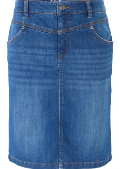 bonprix bonprix Faldas>Falda vaquera elástica Azul piedra usado