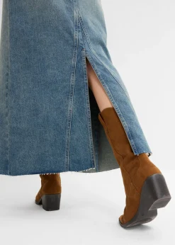 Mujer bonprix bonprix Falda vaquera larga de talle medio