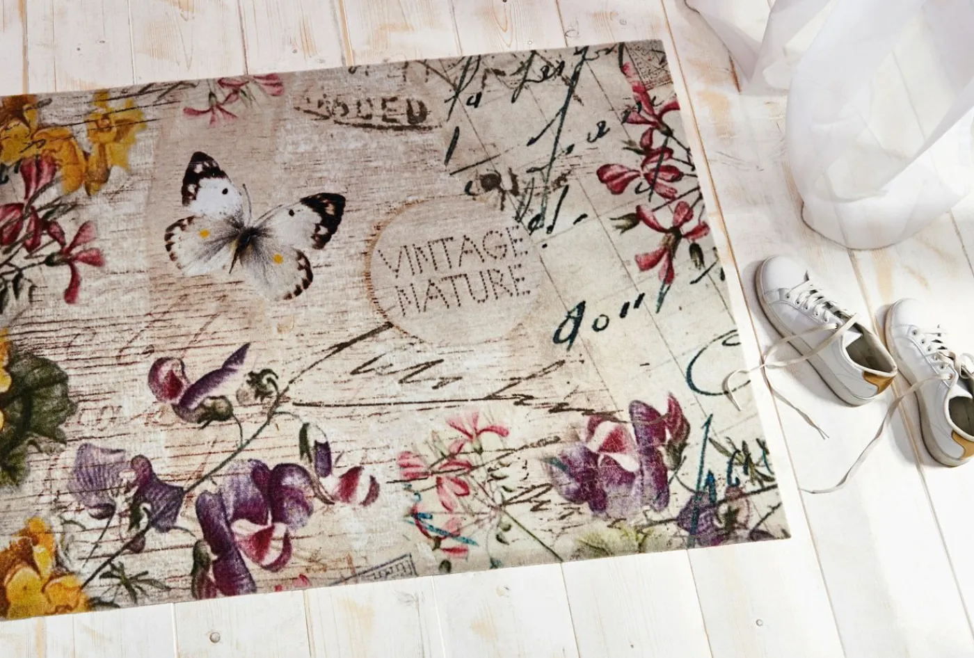 bonprix bpc living bonprix collection Muebles De Vestíbulo·Felpudos|Primavera>Felpudo con motivo de mariposas Crema