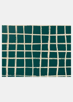 bonprix bonprix Muebles De Vestíbulo·Alfombras De Pasillo|Muebles De Vestíbulo·Felpudos>Felpudo lavable con diseño gráfico Verde azulado