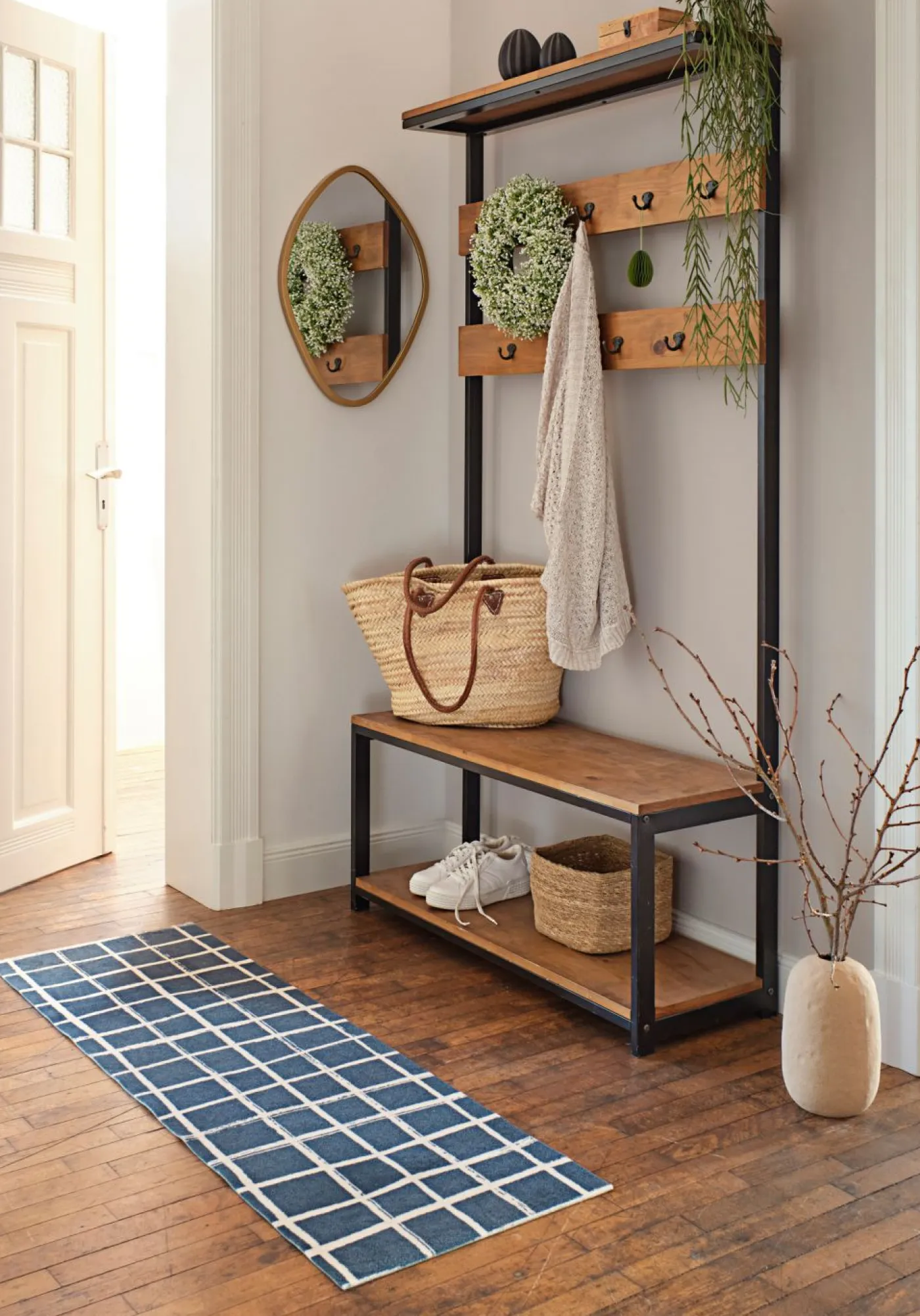 bonprix bonprix Muebles De Vestíbulo·Alfombras De Pasillo|Muebles De Vestíbulo·Felpudos>Felpudo lavable con diseño gráfico Verde azulado