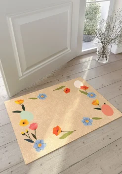 bonprix bonprix Muebles De Vestíbulo·Felpudos|Primavera>Felpudo lavable con diseño primaveral Multicolor estampado