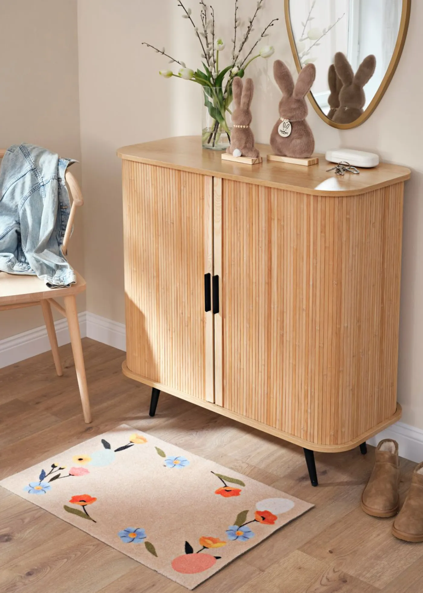 bonprix bonprix Muebles De Vestíbulo·Felpudos|Primavera>Felpudo lavable con diseño primaveral Multicolor estampado