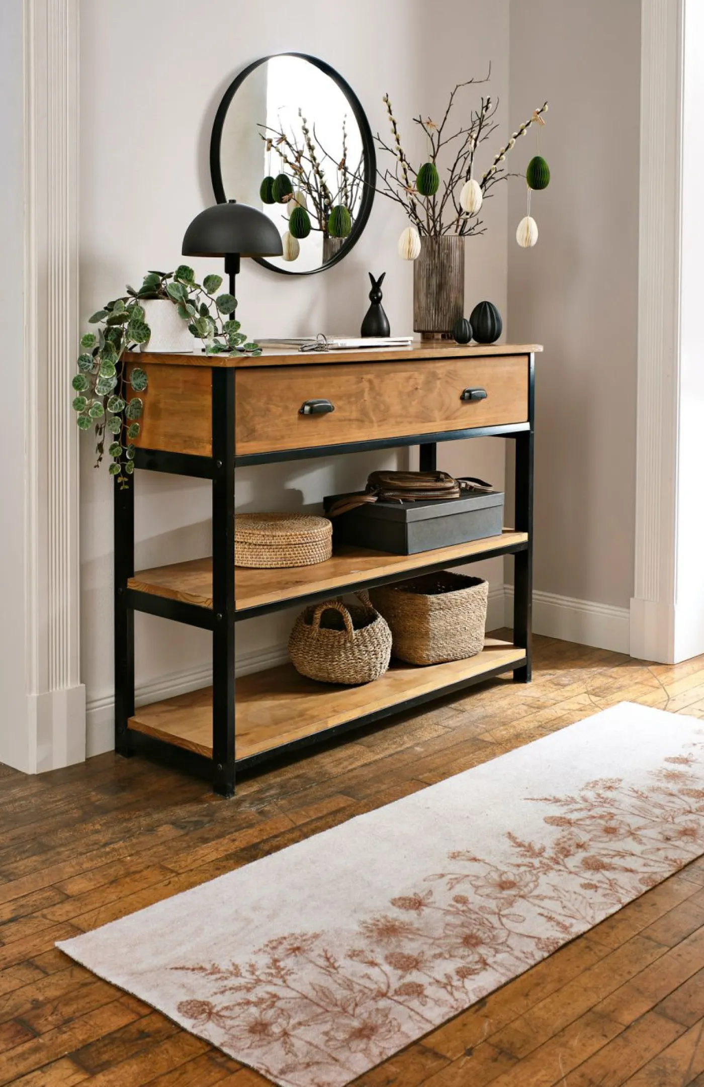 bonprix bonprix Muebles De Vestíbulo·Alfombras De Pasillo|Muebles De Vestíbulo·Felpudos>Felpudo lavable con diseño de flores Crudo de flores