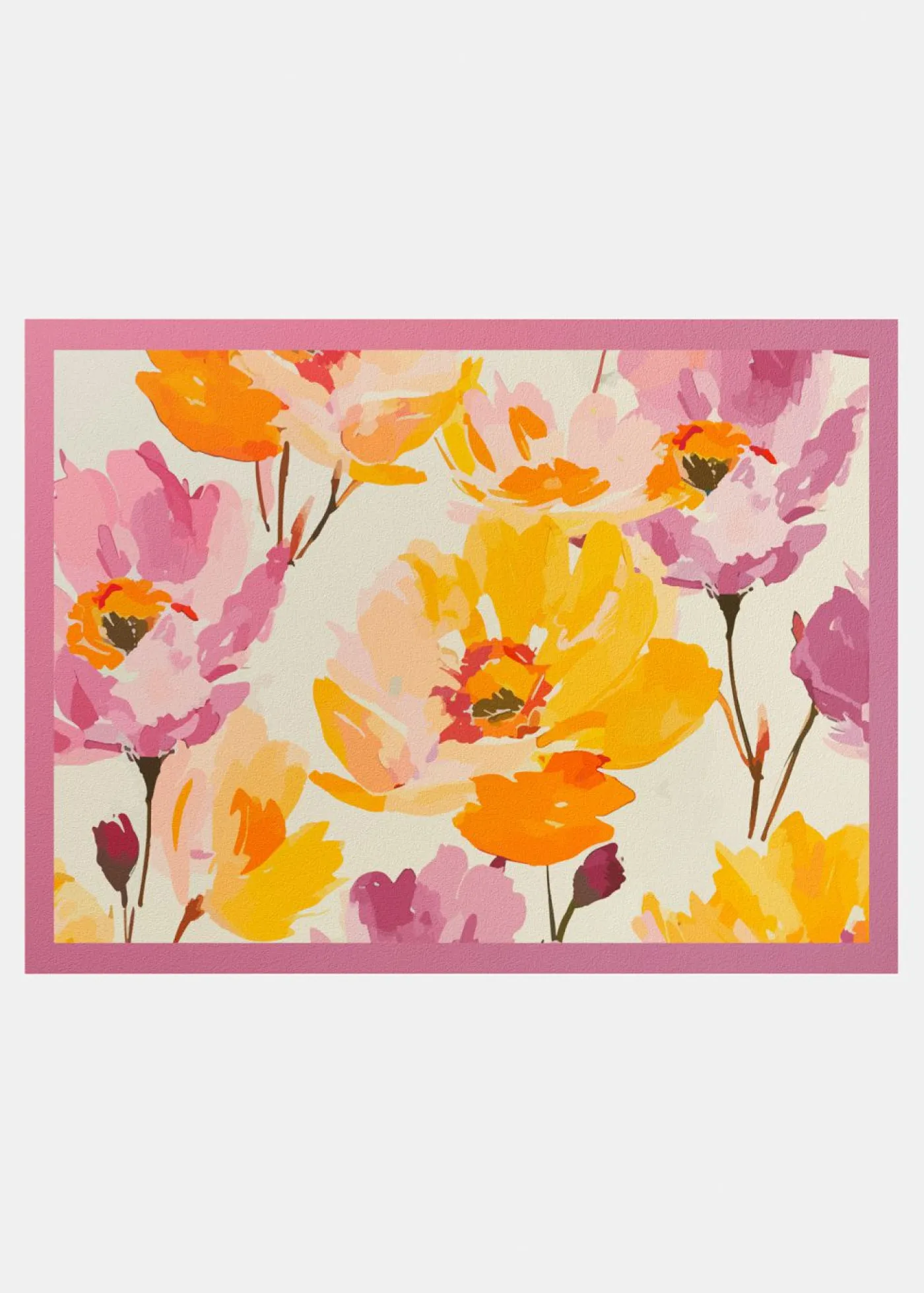 bonprix bonprix Felpudo lavable con diseño de flores