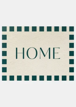 bonprix bonprix Muebles De Vestíbulo·Felpudos|Primavera>Felpudo lavable con estampado llamativo crudo-verde azulado