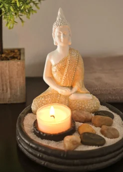 bonprix bonprix Figura decorativa de Buda con vela