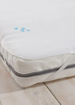 bonprix bonprix Muebles De Dormitorio·Colchones Y Toppers|Sábanas Y Fundas De Colchón>Funda protectora de colchón con gomas elásticas Blanco