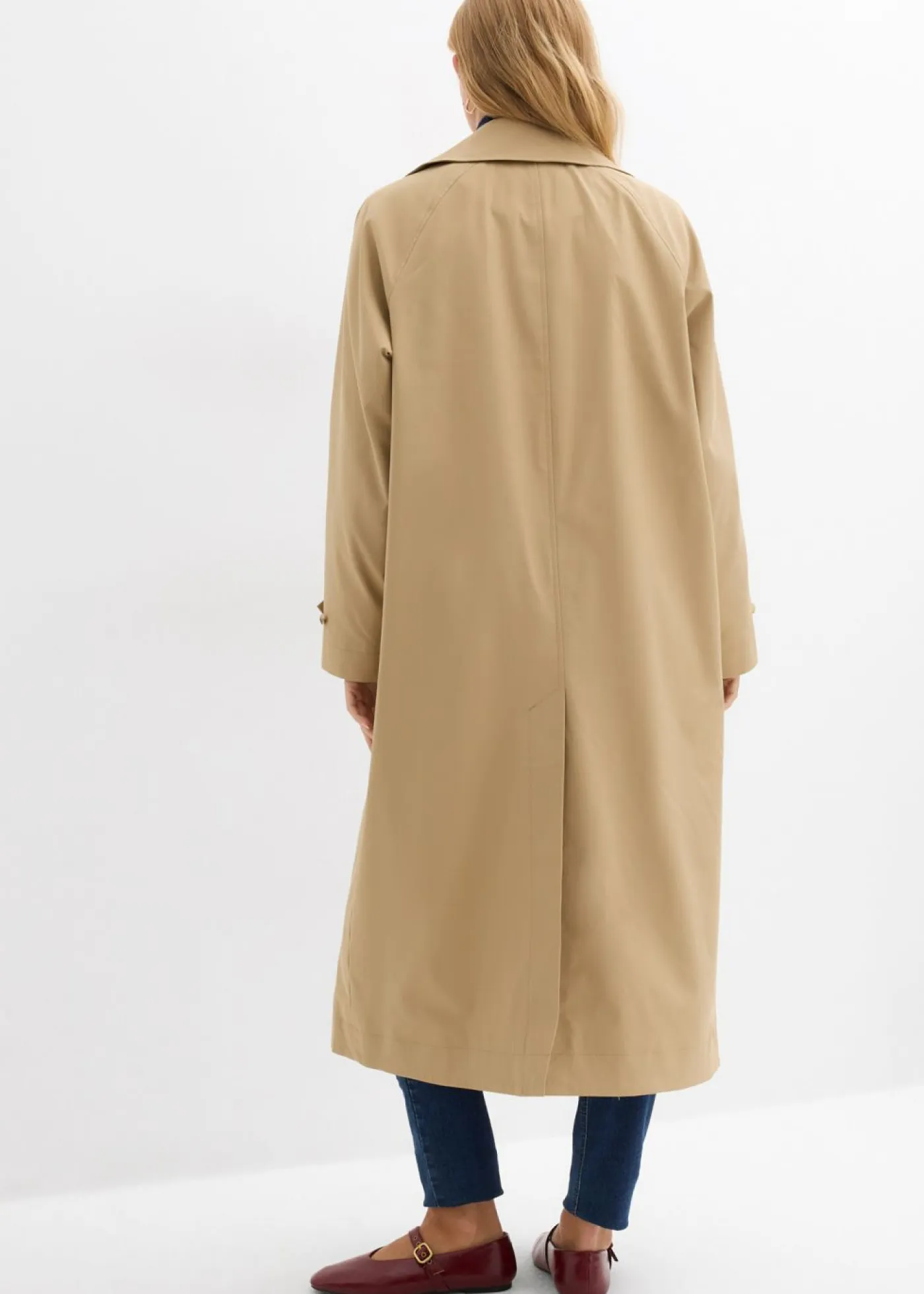 bonprix bonprix Esenciales|Chaquetas Y Abrigos>Gabardina con trabillas Marrón caqui