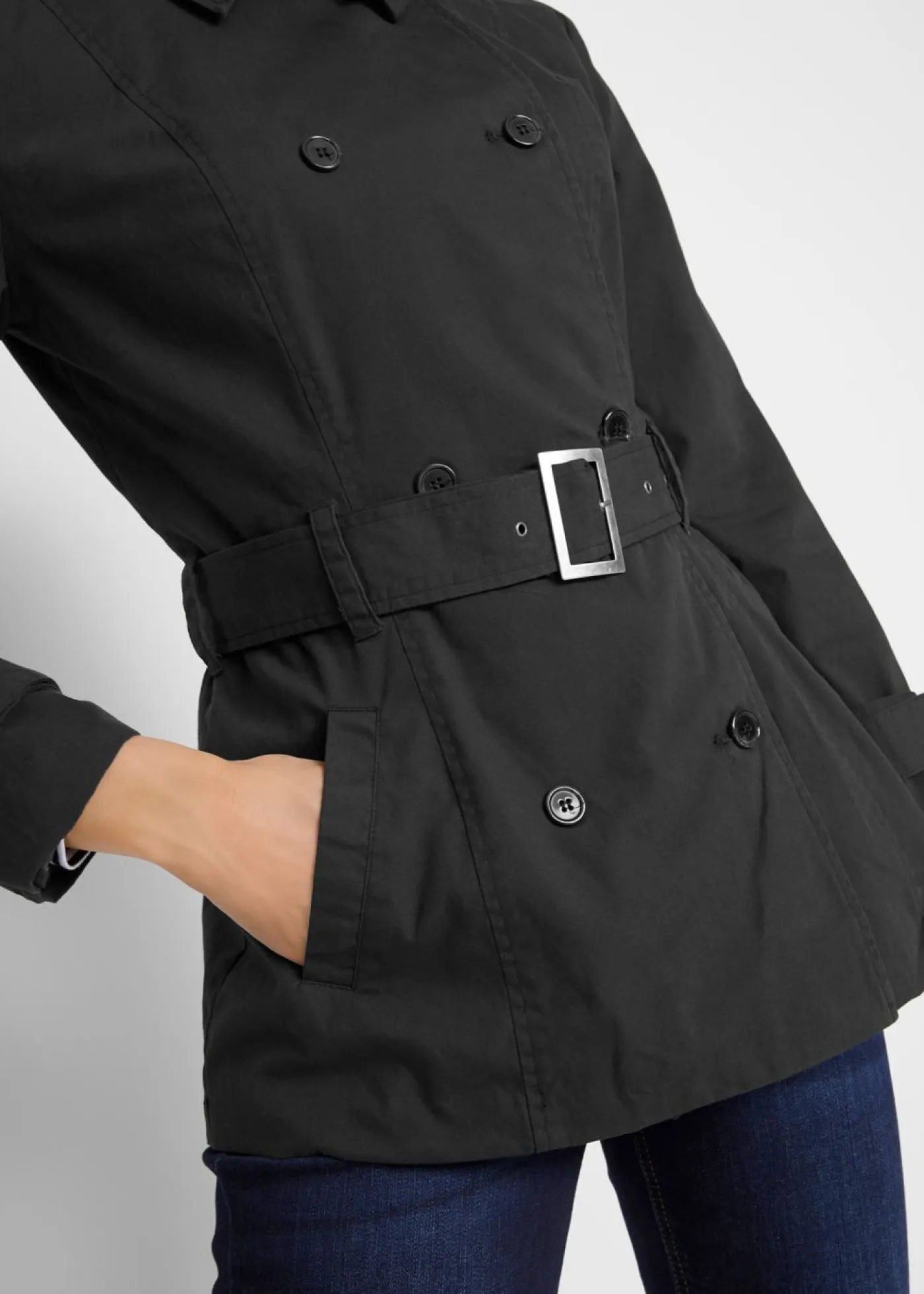 bonprix bonprix Chaquetas Y Abrigos>Gabardina corta Negro