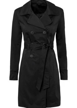 bonprix bonprix Chaquetas Y Abrigos>Gabardina de algodón Negro