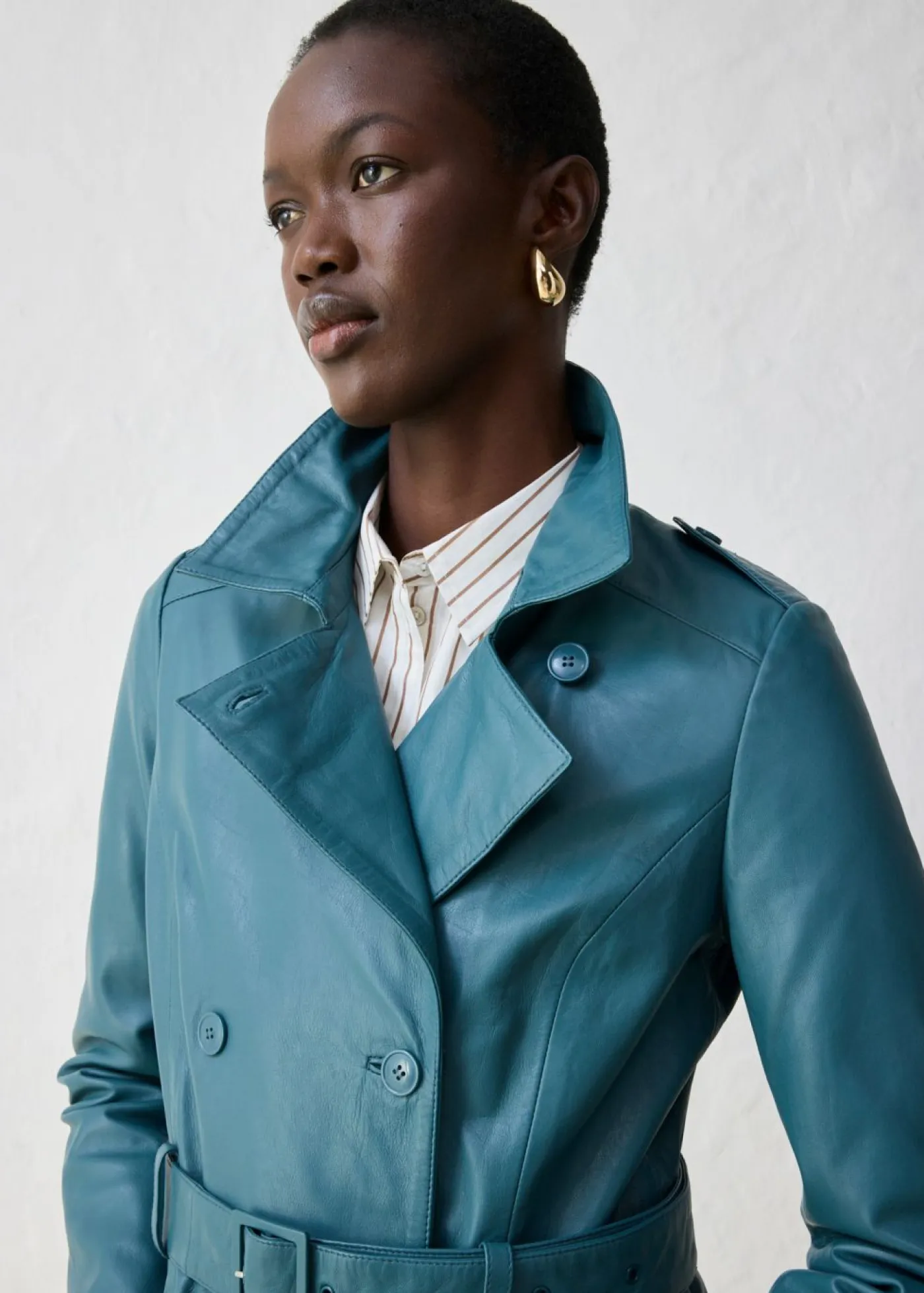 bonprix bonprix Premium|Chaquetas Y Abrigos>Gabardina de napa de cordero verde pimiento