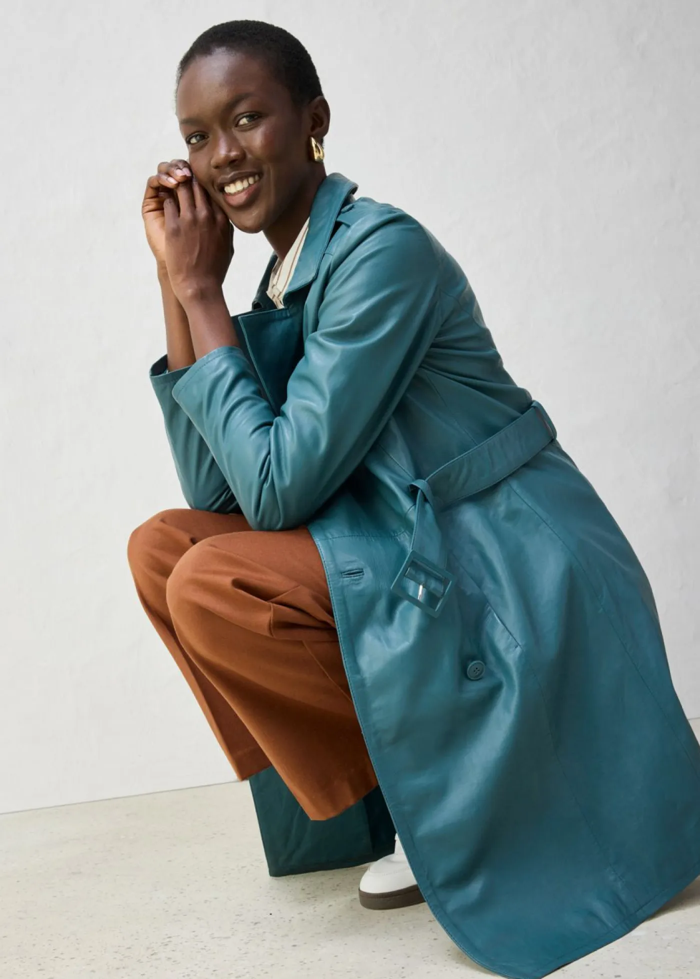 bonprix bonprix Premium|Chaquetas Y Abrigos>Gabardina de napa de cordero verde pimiento