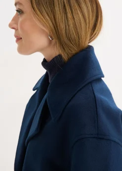 Mujer bonprix bonprix Gabardina holgada con aspecto de lana