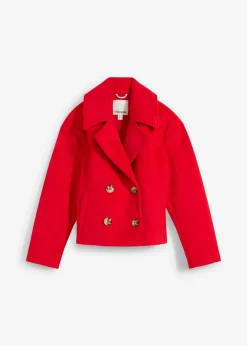 bonprix bonprix Chaquetas Y Abrigos>Gabardina holgada con aspecto de lana fresa