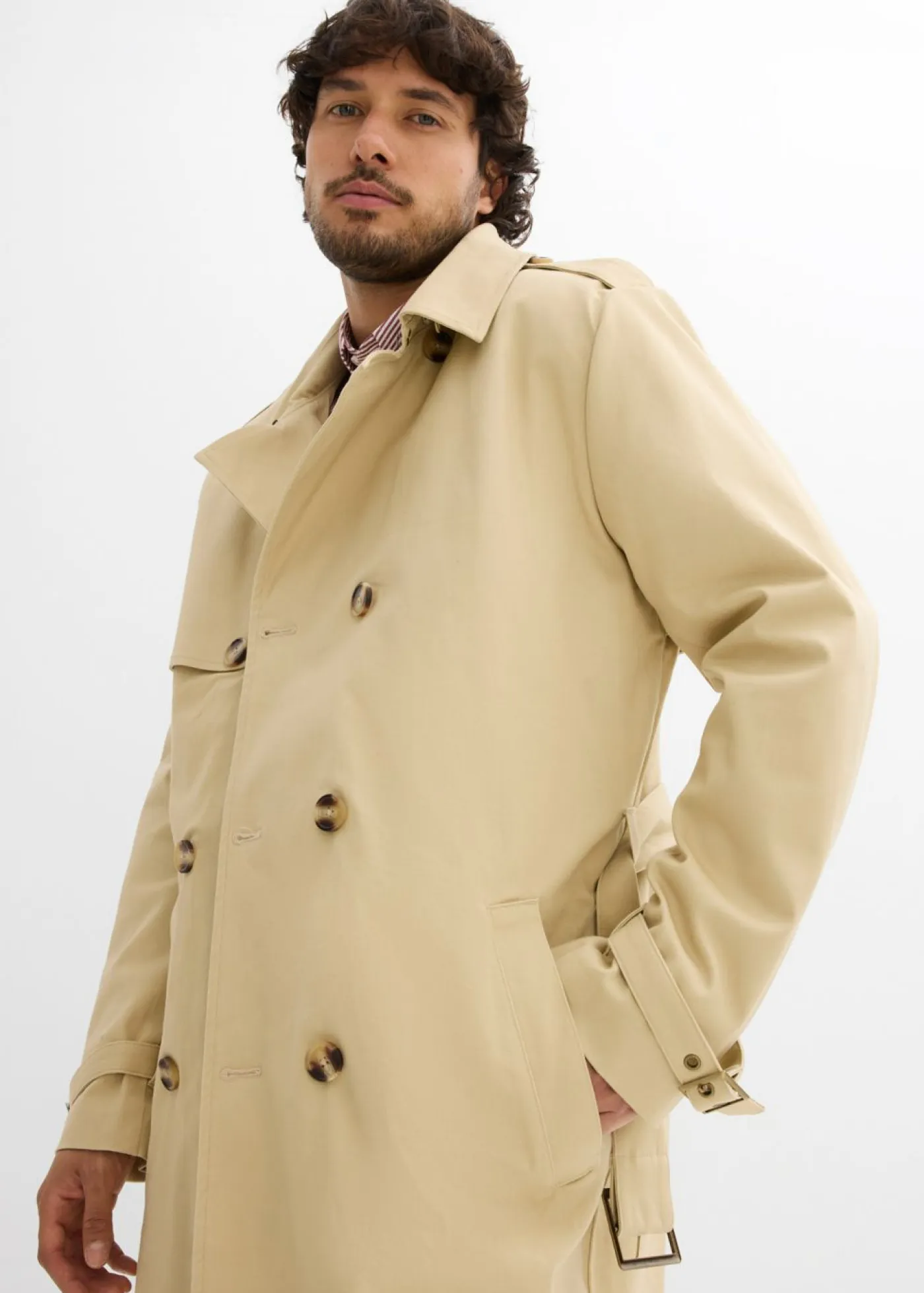 bonprix bonprix Chaquetas Y Abrigos·Abrigos|Chaquetas Y Abrigos·Chaquetas Técnicas>Gabardina impermeable 2 en 1 con capucha desmontable Beige verdoso