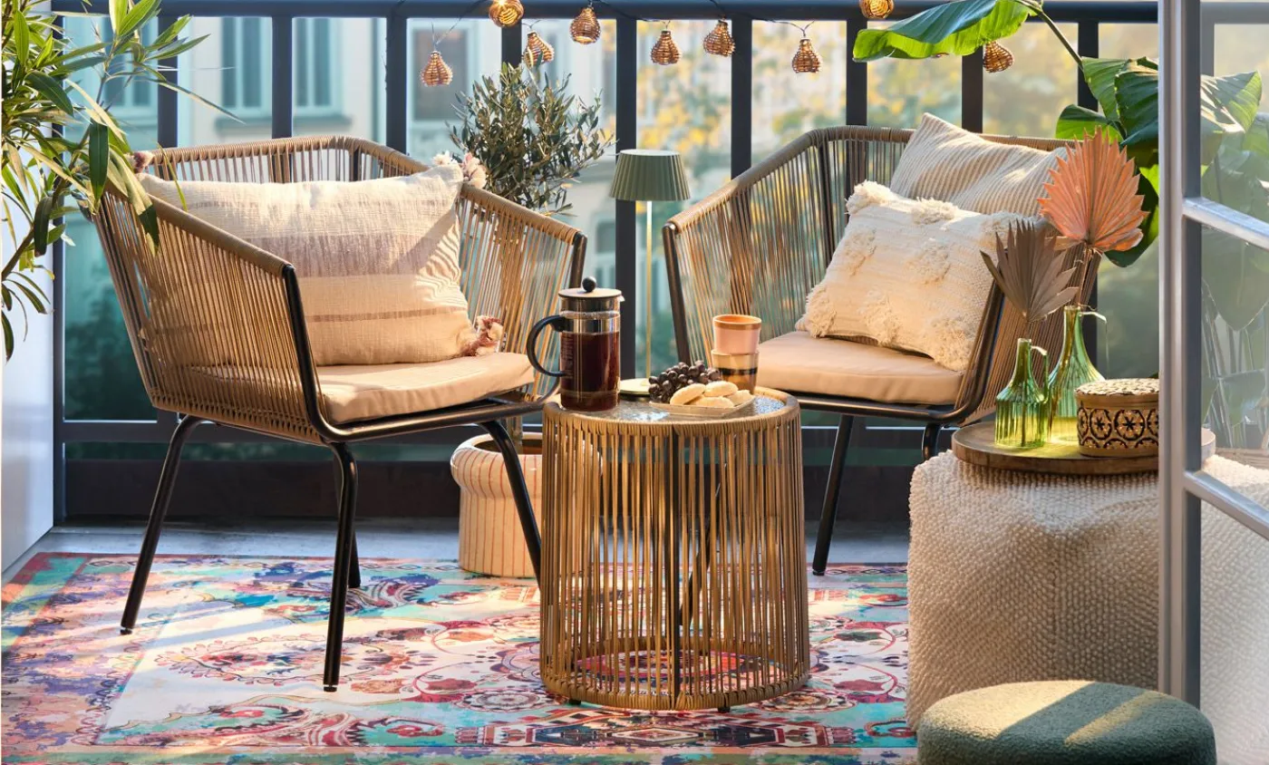 bonprix bonprix Muebles De Exterior·Decoración E Iluminación De Jardín|Lámparas E Iluminación>Guirnalda de luces con tejido de ratán Crudo