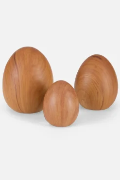 bonprix bonprix Muebles De Sala De Estar·Decoración|Primavera>Huevos de Pascua decorativos con aspecto de madera (3 unidades) Crudo