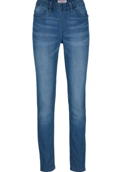 bonprix bonprix Vaqueros>Jeggings de talle medio Azul desgastado